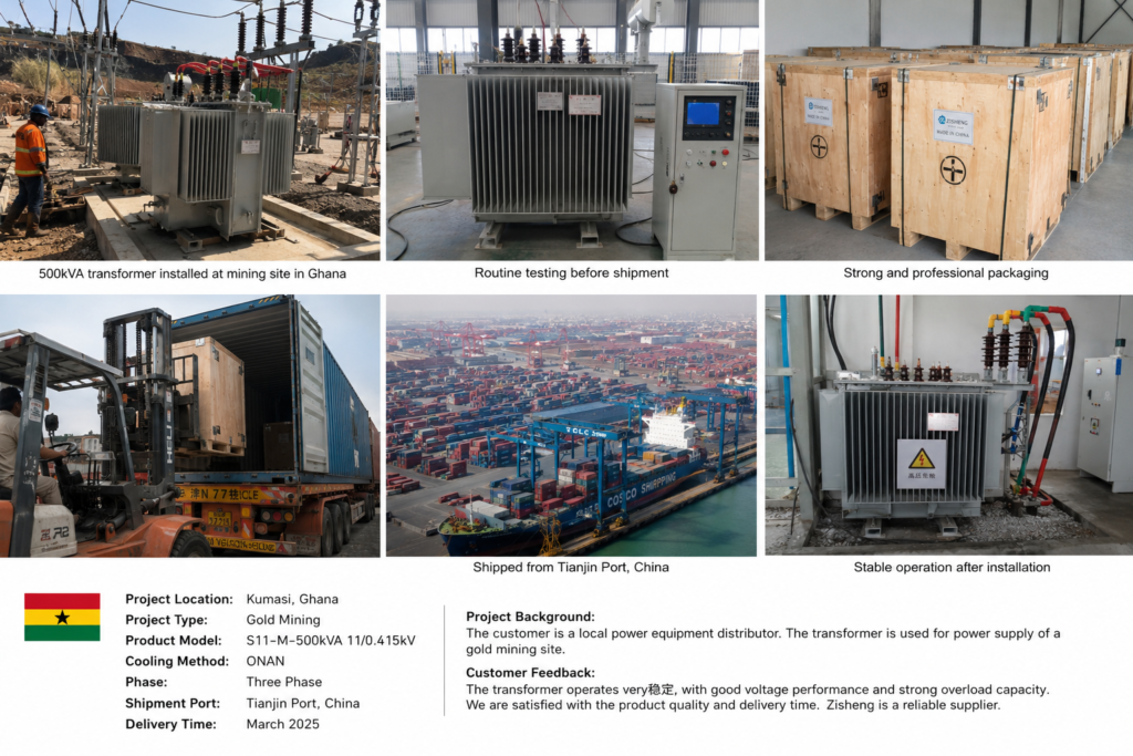 500kVA Oil Immersed Transformer Delivered for Gold Mining Project in Ghana 2 11