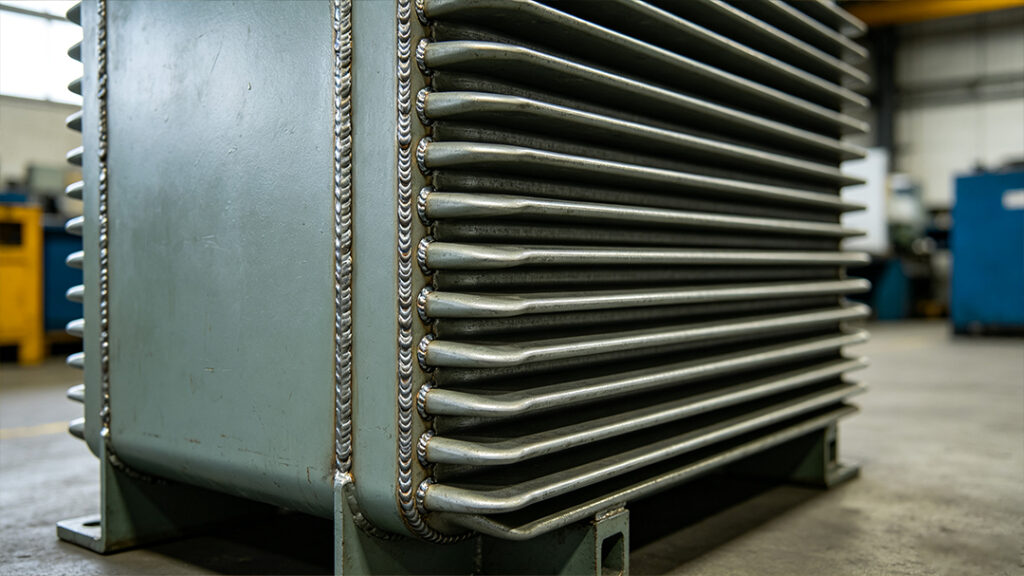 Case Study of Saudi Arabia 2500kVA Oil-Immersed Transformer Project: EPC High-Temperature Environment Selection and Long-Term Operation Optimization Experience 9 3 Transformer Corrugated Radiator Closeup