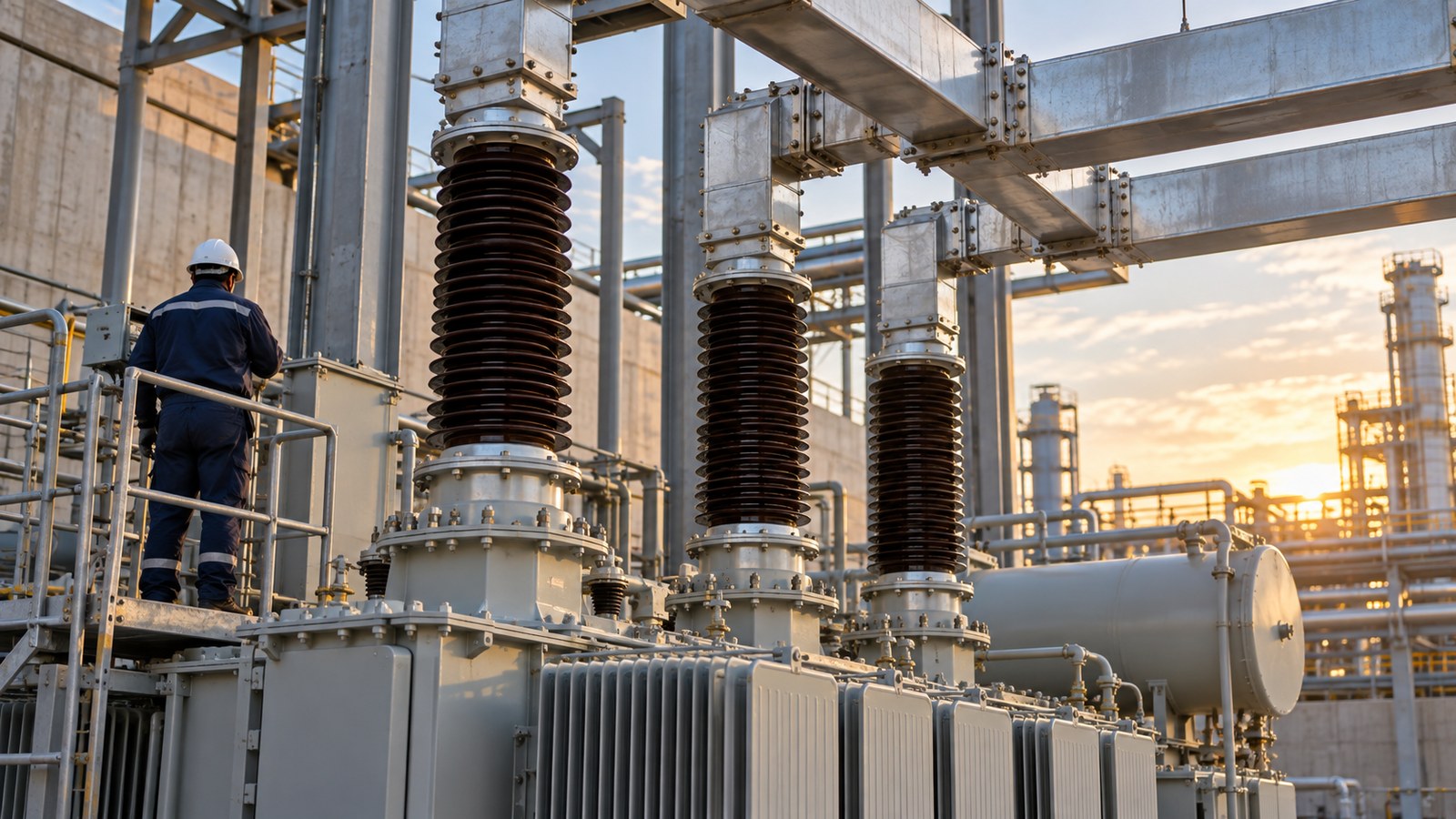 Transformer Replacement Survey for Gulf Petrochemical Turnarounds: As-Built Interfaces and Bid Package 4 Transformer bushings and adjacent bus duct structures in a generic industrial plant
