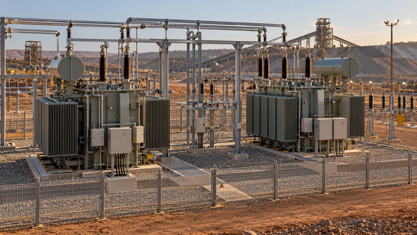 South Africa Industrial Transformer Tender Review: Impedance, Vector Group and Parallel Operation 8 Two oil-immersed transformers arranged for parallel operation at an industrial substation