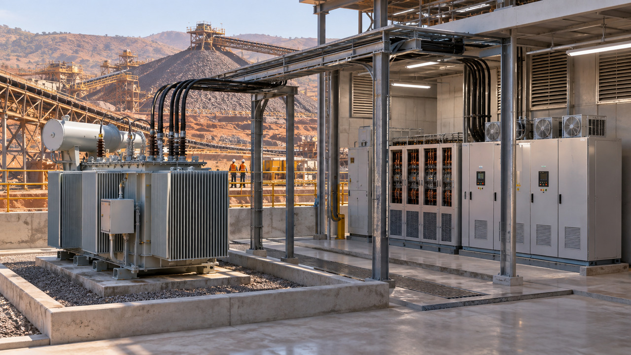Transformer Rectifier and Drive Load Interface Oil immersed transformer feeding rectifier and variable speed drive equipment at an industrial plant
