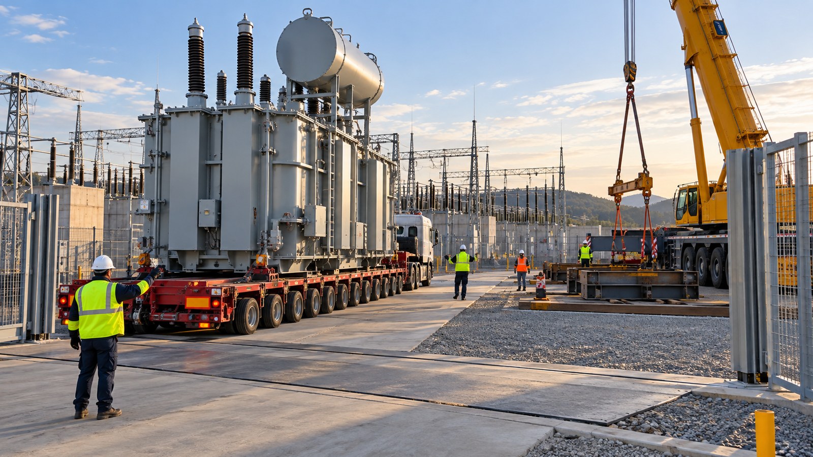 Transformer Replacement Survey for Gulf Petrochemical Turnarounds: As-Built Interfaces and Bid Package 5 Industrial transformer moving route and crane access in a generic replacement setting
