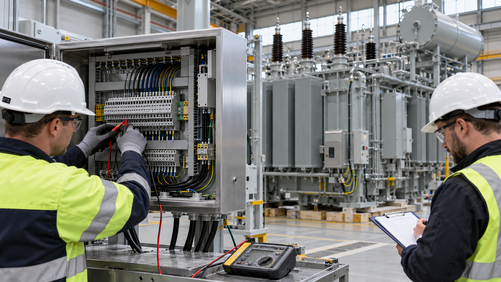 Transformer Marshalling Kiosk FAT Factory functional testing of transformer marshalling kiosk terminal circuits
